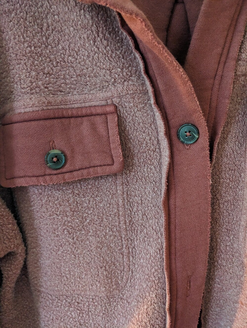 Free People Ruby Fleece Jacket In Burgundy - Picture 5 of 5